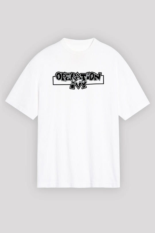 Operation Ivy Beyaz Unisex Oversize Tişört T-Shirt