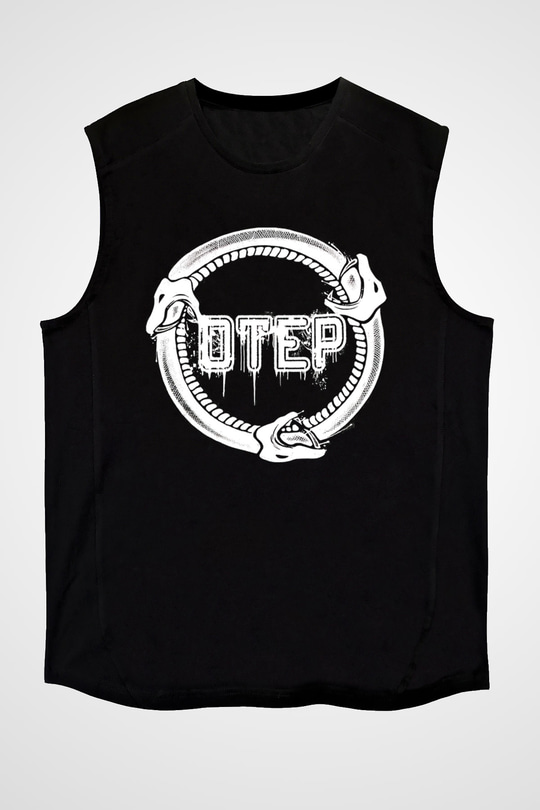 Otep Baskılı Unisex Siyah Kolsuz Tişört - Tshirt