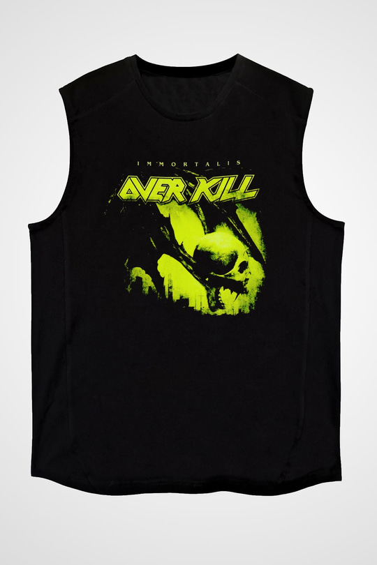 Overkill Siyah Unisex Kolsuz Tişört