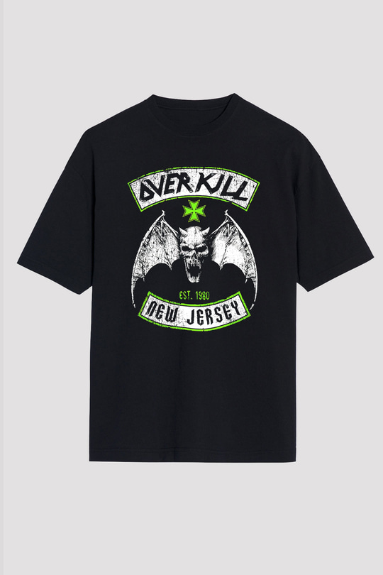 Overkill Siyah Unisex Oversize Tişört T-Shirt
