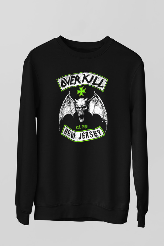 Overkill Siyah Unisex Sweatshirt