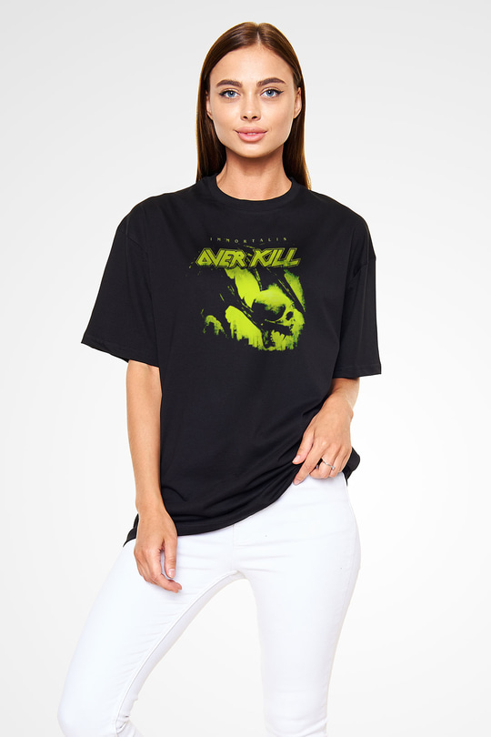 Overkill Siyah Unisex Tişört T-Shirt - TişörtFabrikası