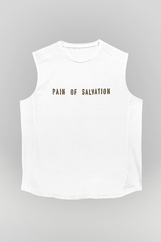 Pain Of Salvation Baskılı Beyaz Unisex Kolsuz Tişört - Tshirt