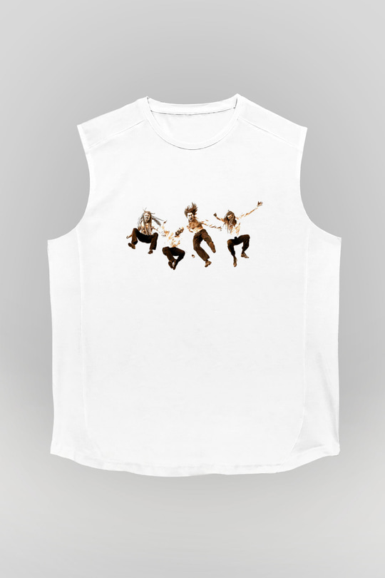 Pain Of Salvation Baskılı Beyaz Unisex Kolsuz Tişört - Tshirt
