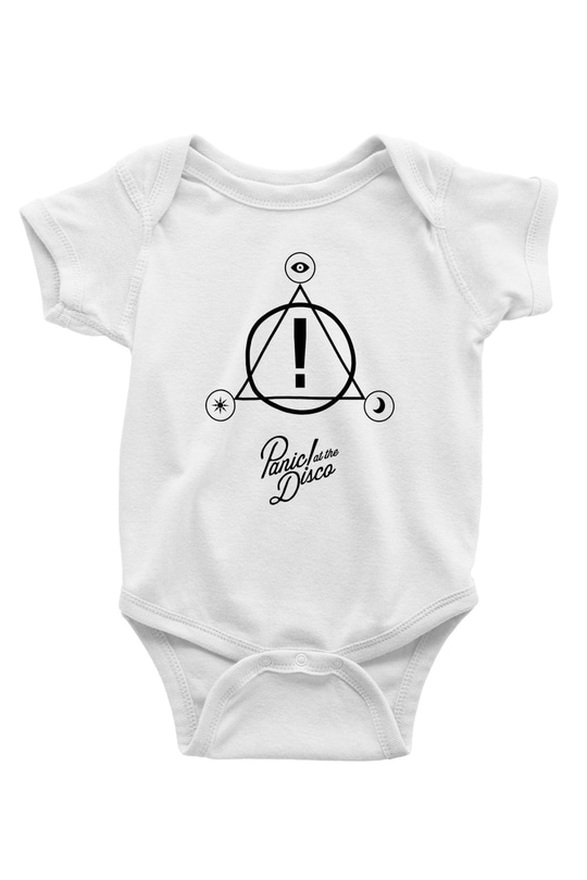 Panic at the Disco Baskılı Beyaz Unisex Bebek Body - Zıbın