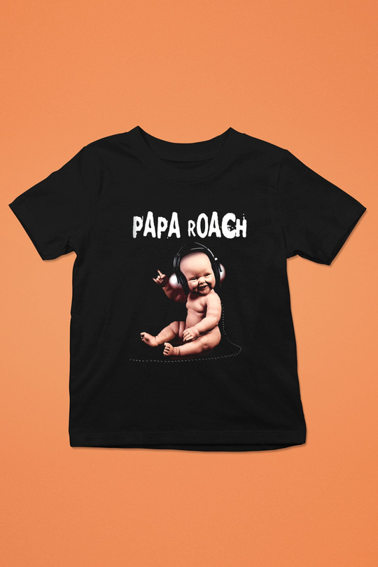 Papa Roach Baskılı Siyah Unisex Çocuk Tişört