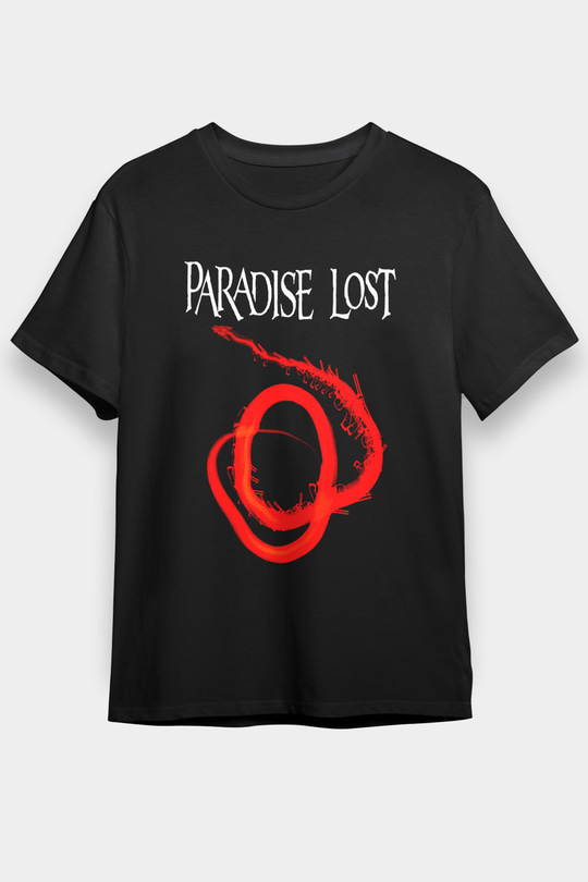 Paradise Lost Baskılı Unisex Siyah Tişört - Tshirt