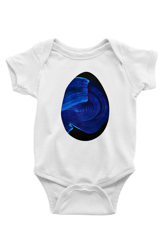 Paskalya Baskılı Beyaz Unisex Bebek Body - Zıbın