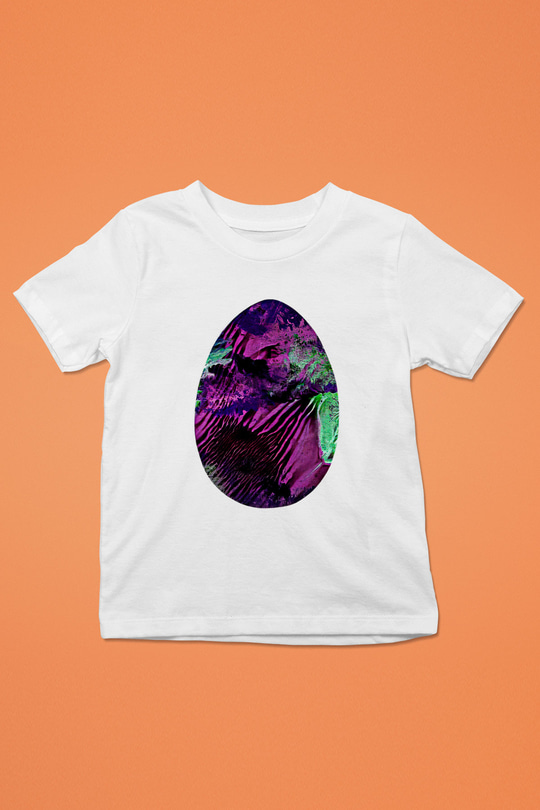 Paskalya Baskılı Beyaz Unisex Beyaz Çocuk Tişört - Tshirt