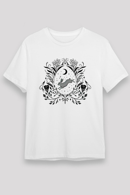 Paskalya Baskılı Unisex Beyaz Tişört - Tshirt
