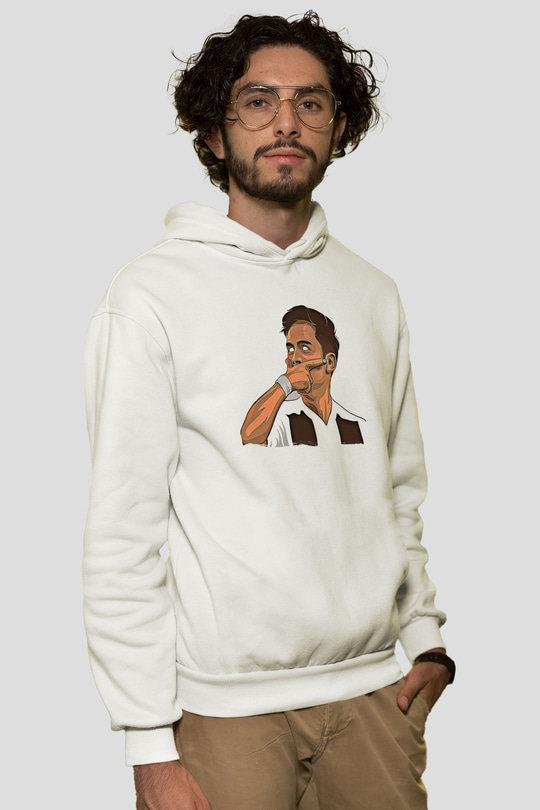 Paulo Dybala Baskılı Beyaz Unisex Kapüşonlu Sweatshirt
