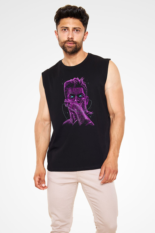 Paulo Dybala Baskılı Unisex Siyah Kolsuz Tişört - Tshirt