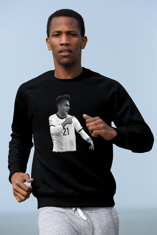 Paulo Dybala Baskılı Unisex Siyah Sweatshirt