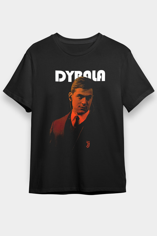 Paulo Dybala Baskılı Unisex Siyah Tişört - Tshirt