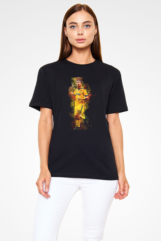 Paulo Dybala Baskılı Unisex Siyah Tişört - Tshirt