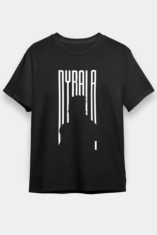 Paulo Dybala Baskılı Unisex Siyah Tişört - Tshirt