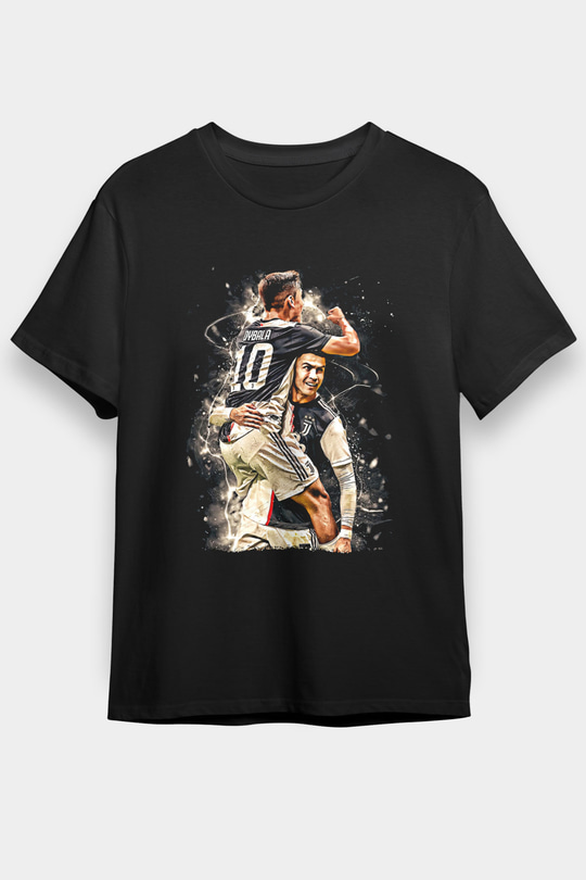 Paulo Dybala Baskılı Unisex Siyah Tişört - Tshirt