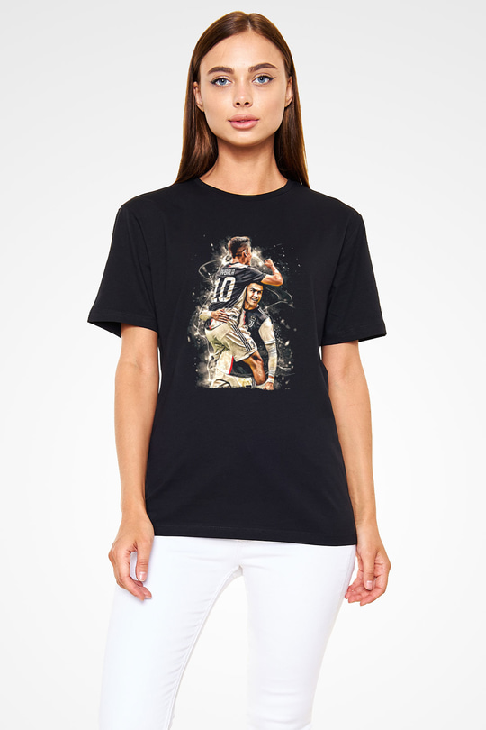 Paulo Dybala Baskılı Unisex Siyah Tişört - Tshirt