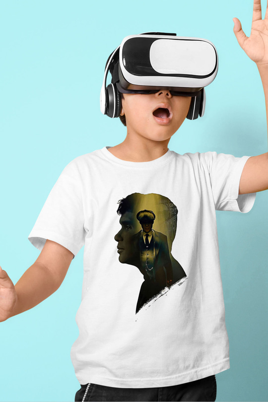Peaky Blinders Baskılı Beyaz Unisex Beyaz Çocuk Tişört - Tshirt