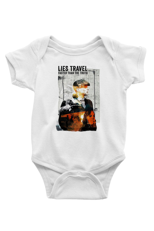 Peaky Blinders Baskılı Beyaz Unisex Bebek Body - Zıbın