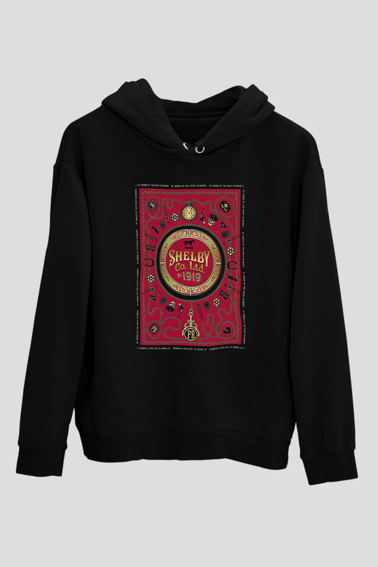 Peaky Blinders Baskılı Unisex Siyah Hoodie