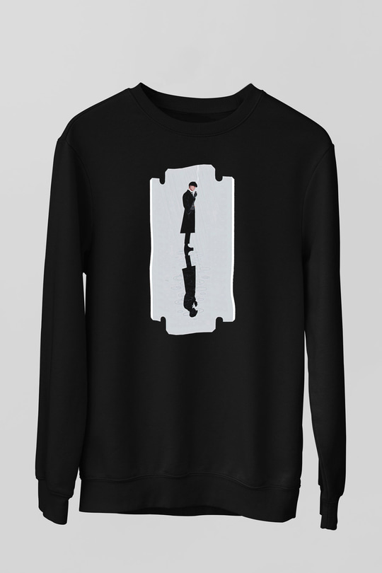 Peaky Blinders Baskılı Unisex Siyah Sweatshirt
