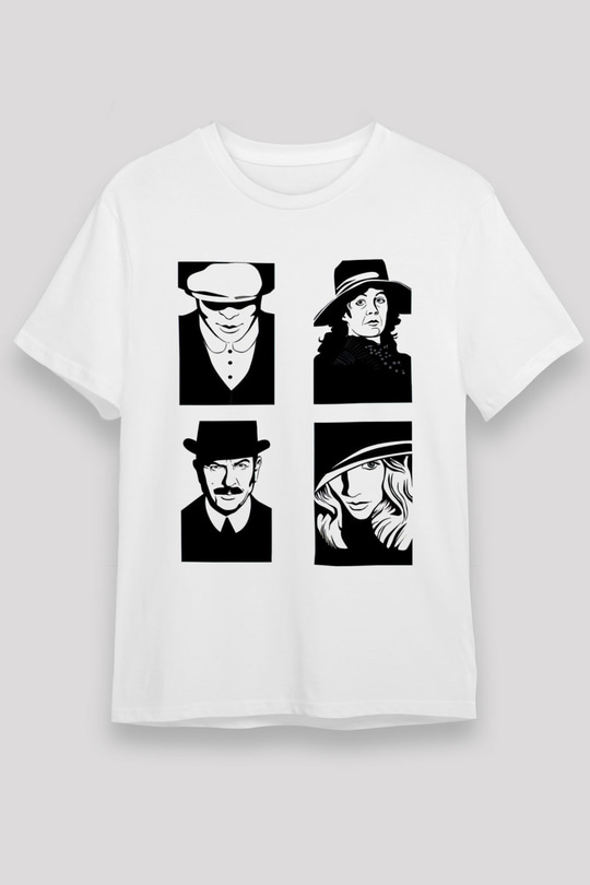 Peaky Blinders Unisex Baskılı Beyaz Tişört - Tshirt