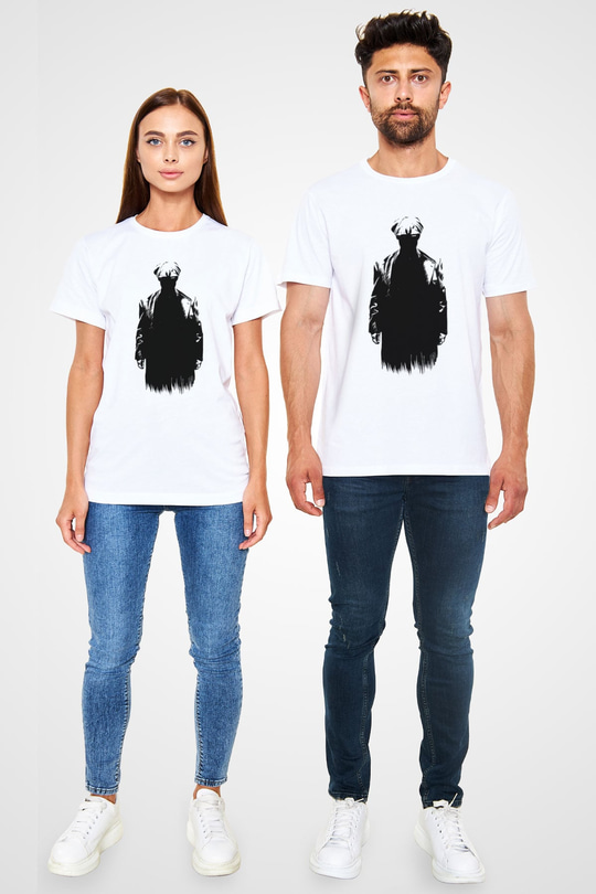 Peaky Blinders Unisex Baskılı Beyaz Tişört - Tshirt
