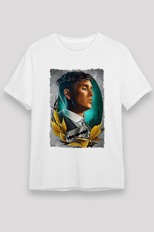 Peaky Blinders Unisex Baskılı Beyaz Tişört - Tshirt