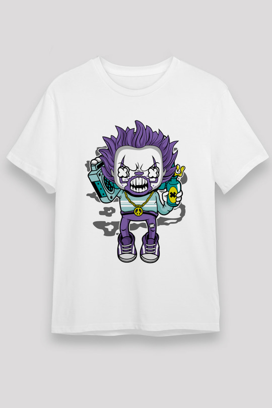 Pennywise Boombox Baskılı Beyaz Unisex Tişört