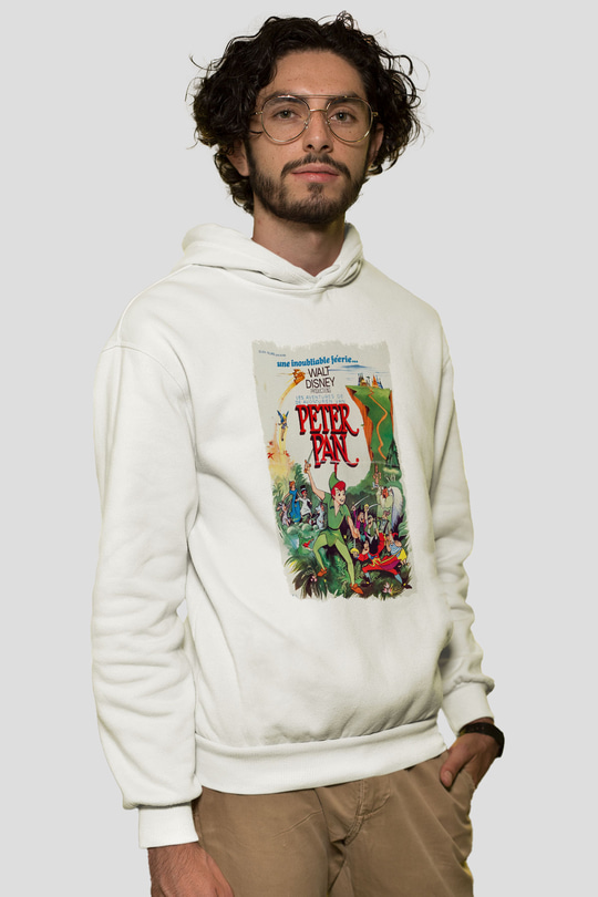 Peter Pan Beyaz Unisex Hoodie