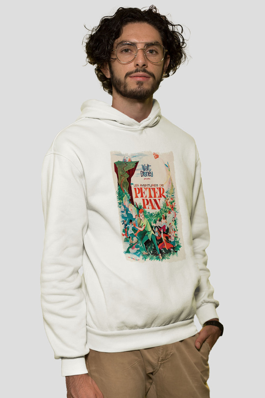 Peter Pan Beyaz Unisex Hoodie