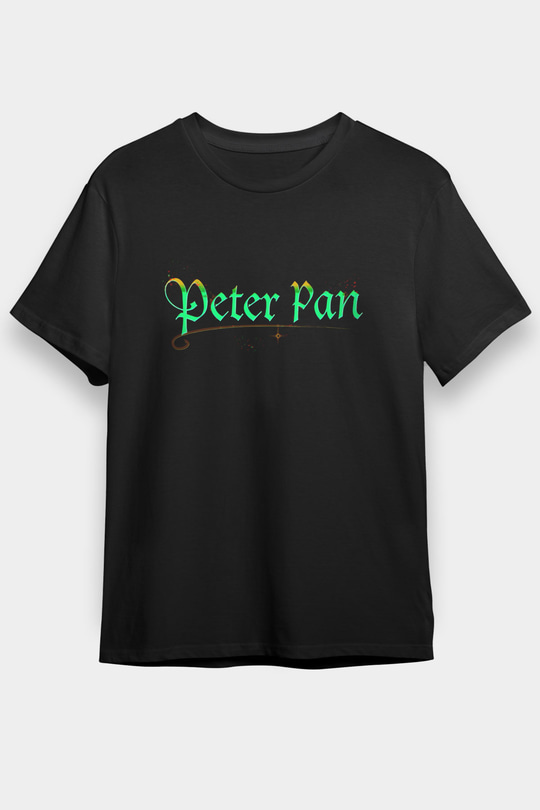 Peter Pan Siyah Unisex Tişört T-Shirt