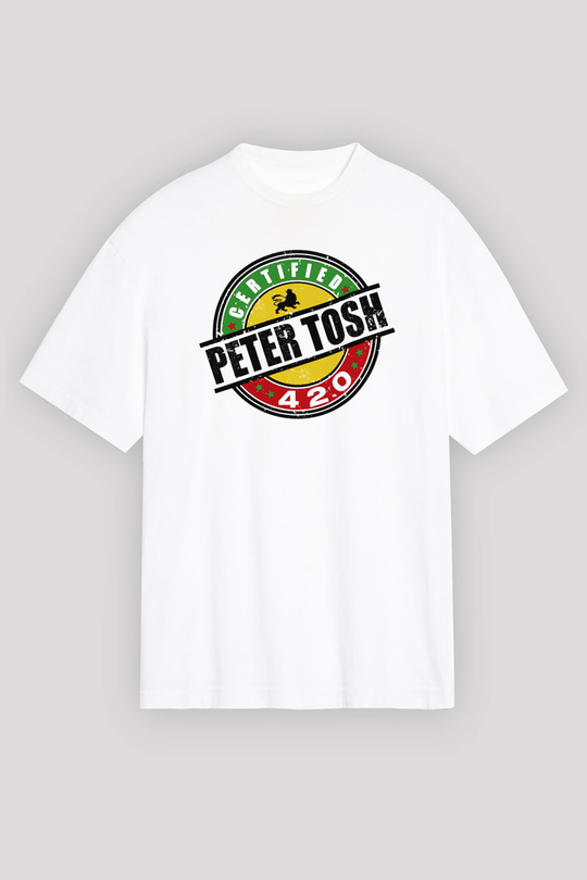 Peter Tosh Beyaz Unisex Oversize Tişört T-Shirt