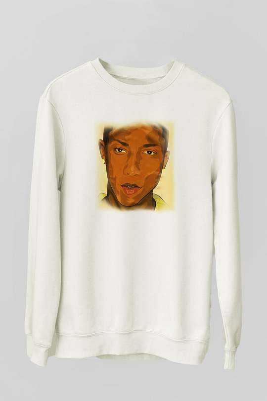 Pharrel Williams Beyaz Unisex Sweatshirt