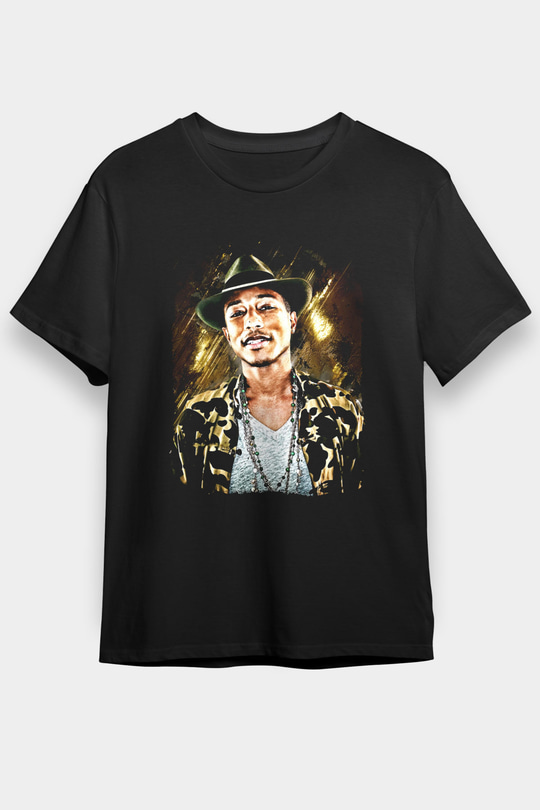 Pharrel Williams Siyah Unisex Tişört T-Shirt - TişörtFabrikası