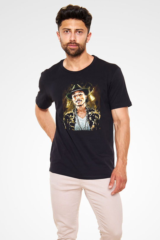 Pharrel Williams Siyah Unisex Tişört T-Shirt - TişörtFabrikası