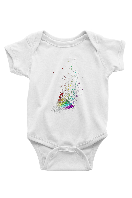 Pink Floyd Baskılı Beyaz Unisex Bebek Body - Zıbın