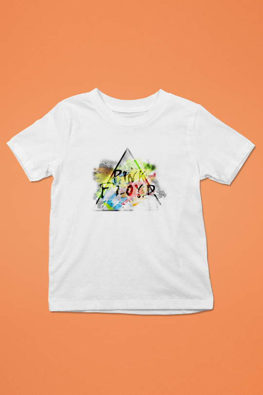 Pink Floyd Baskılı Beyaz Unisex Çocuk Tişört