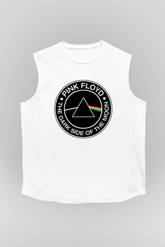 Pink Floyd Beyaz Unisex Kolsuz Tişört