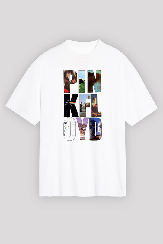 Pink Floyd Beyaz Unisex Oversize Tişört T-Shirt