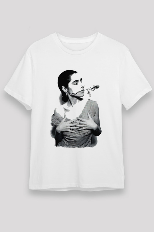 Pj Harvey Baskılı Unisex Beyaz Tişört - Tshirt