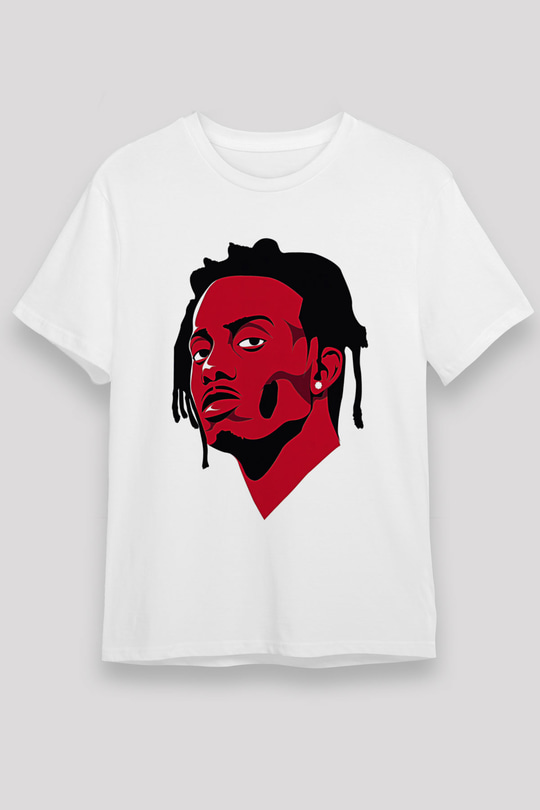 Playboi Carti Baskılı Unisex Beyaz Tişört - Tshirt