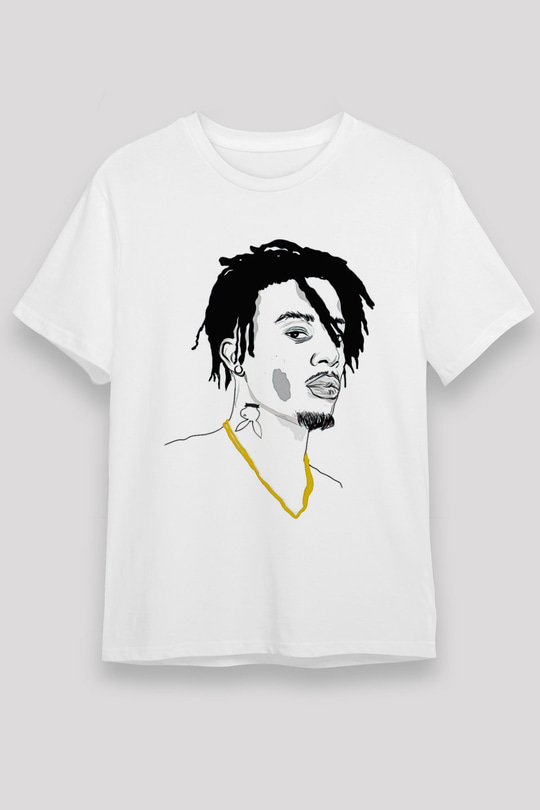Playboi Carti Baskılı Unisex Beyaz Tişört - Tshirt