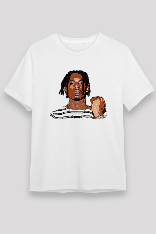 Playboi Carti Baskılı Unisex Beyaz Tişört - Tshirt