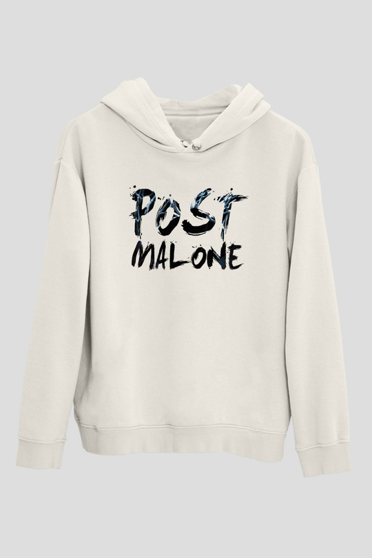 Post Malone Beyaz Unisex Kapşonlu Sweatshirt