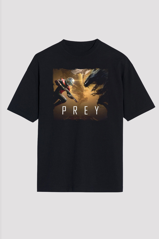 Prey Siyah Oversize Tişört Oversize T-shirt