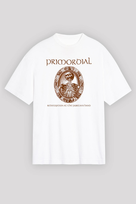 Primordial Beyaz Unisex Oversize Tişört T-Shirt