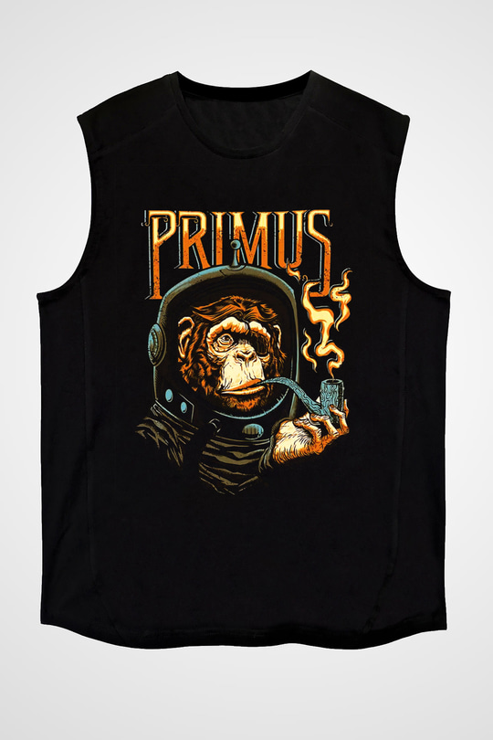 Primus Siyah Unisex Kolsuz Tişört