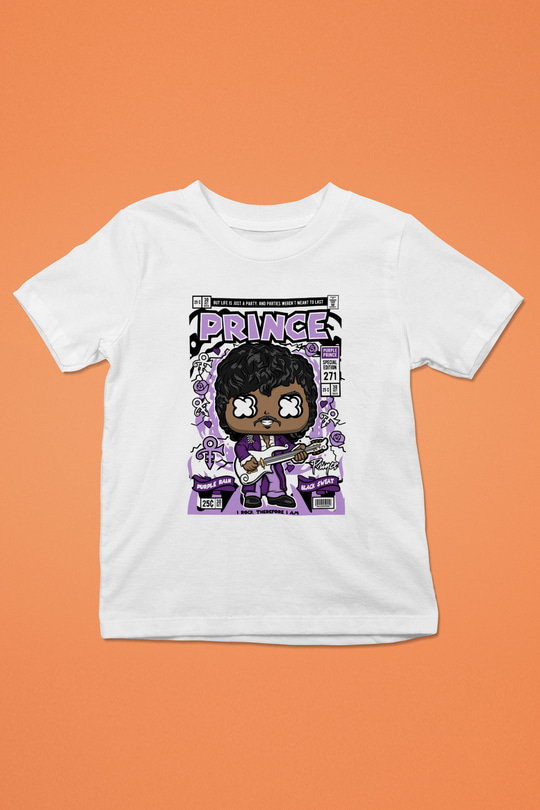Prince Baskılı Unisex Beyaz Çocuk Tişört